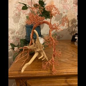 Handmade copper wire bonsai tree